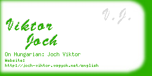 viktor joch business card